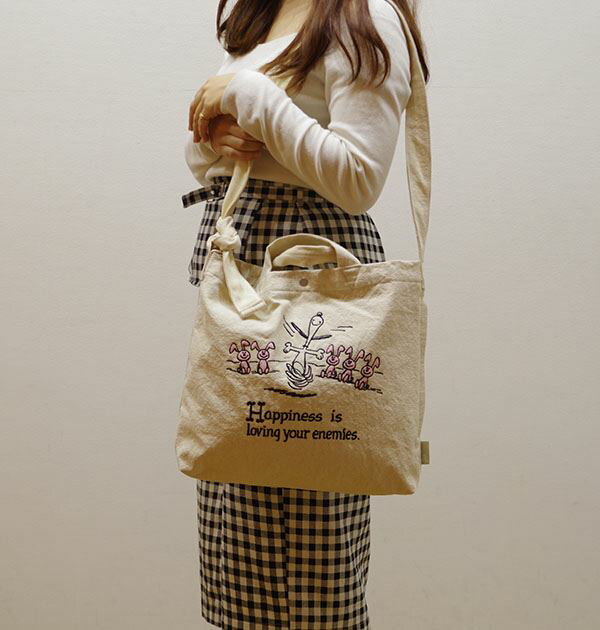 Rootote ルートート トートバッグ 好評 TALL サイドポケット トール PEANUTS ピーナッツ SNOOPY スヌーピー ユニセックス 2WAY ショルダー 刺繍 軽量 レディース メンズ