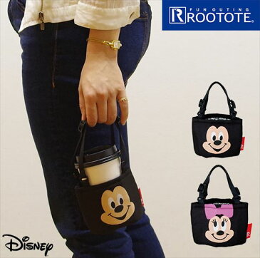 Rootote ルートート カップホルダー 好評 Roocup 簡易保冷 ルーカップ DISNEY ディズニー 保冷 軽い カップホルダー コンビニコーヒー ペットボトルホルダー レディース ボトルケース