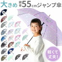 楽天BACKYARD FAMILY バッグタウン傘 子供用 女の子 通販 長傘 キッズ 55cm かわいい amusant sous la pluie グラスファイバー骨 雨傘 軽量 おしゃれ 可愛い ジュニア 子ども傘 丈夫 女子 女児 小学生 登校 小学校 通学 透明窓