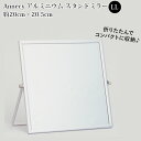 卓上ミラー 大型 好評 スタンドミラー 卓上 おしゃれ 大きめ LL シンプル アルミフレーム 化粧 メイク 軽い 軽量 鏡 ミラー Annecy アネシー Paradec パラデック 角度 調節 立て掛け式 卓上鏡 メイク道具 コスメ