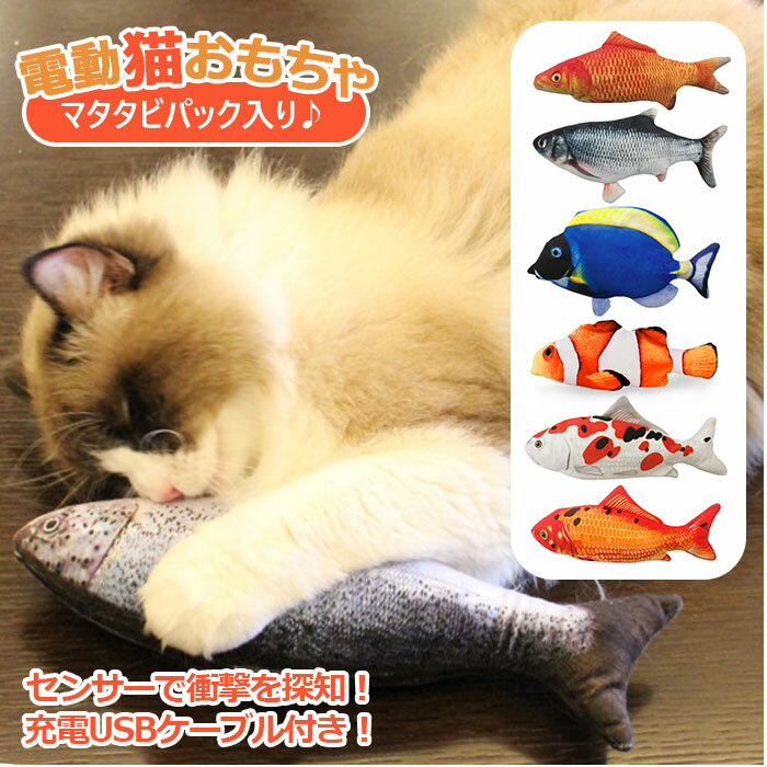 猫 おもちゃ 魚 好評 電動 ムービング 一人遊び 電動猫キッカー ネコ ダンシング さかな フィッシュ ねこ 玩具 マタタビ付 キャットトイ 電動魚 動く ぬいぐるみ ペットグッズ 猫用品 ペット用品 錦鯉 鮭 クマノミ 鯉