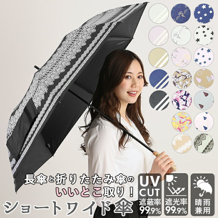 日傘 折りたたみ 遮光 晴雨兼用 軽量 好評 ヒュッゲ HYGGE ショートワイド 55cm 手開き UVカット 99.99% 遮光率99.99％ 遮熱 日焼け対策 熱中症対策 コンパクト おしゃれ 大人 かわいい 通勤 通学 折りたたみ傘 晴雨兼用傘