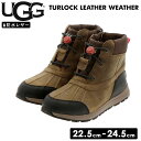 UGG ブーツ 好評 レディース スノーブーツ キッズ おしゃれ シープスキン 防水仕様 防寒 耐冷 アグ TURLOCK LEATHER WEATHER ターロック レザー ウェザー 1112247k USキッズサイズ US4 US5 US6 ワークブーツ ウィンターブーツ ブーツ ワーク 靴 シューズ その1