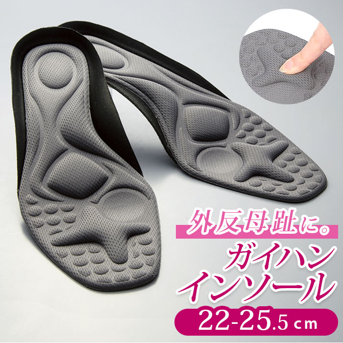 インソール 外反母趾 好評 中敷き ガイハンインソール レディース メンズ 衝撃吸収 疲れない 疲れにくい 外反母趾サポート用品 扁平足 長時間 靴 小物 スニ...
