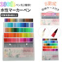 マーカーペン セット 100色 好評 カラーペン 水性ペン カラーペンシル 水彩ペン 子供 キッズ お絵描き 太字 細字 イラストマーカー 筆記用具 文房具 筆...