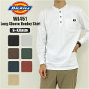 ディッキーズ Dickies tシャツ WL451 好評 長袖 ロンt メンズ シャツ おしゃれ ブランド デッキーズ ヘンリーネック 無地 厚手 ポケット付き...