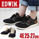 EDWIN メンズ スニーカー 7643 好評 軽量 軽い エドウィン ローカットスニーカー ローカット シンプル おしゃれ キャンバススニーカー 高校生 大学...