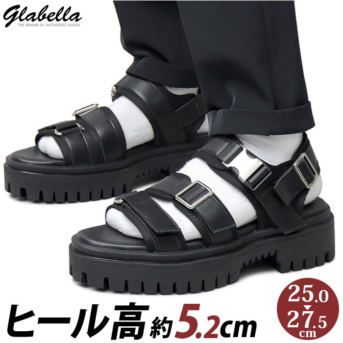 グラベラ サンダル glabella 好評 スポーツサンダル GLBT-262 厚底サンダル メンズ ...