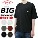 半袖 Tシャツ メンズ 綿100 好評 ポケットTシャツ カットソー ポケット付き ビッグシルエットTシャツ ティーシャツ ブランド BALL ボール 5256...