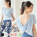 ヨガウェア トップス 半袖 好評 スポーツウェア フィットネスウェア Tシャツ tシャツ 背中 薄い スポーツ フィットネス ヨガ ストレッチ ホットヨガ ピラ...