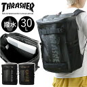 スラッシャー リュック メンズ THRASHER スラッシャー スクエアリュック 30L 好評 リュック スクエア リュックサック デイパック バックパック スクールリュック ボックス ブランド THR-260 男女兼用 メンズ レディース カジュアル 旅行 トラベル