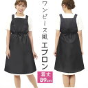 エプロン おしゃれ 大人 定番 ワンピースエプロン エステ サロンエプロン LindeLin L02 前掛け 前かけ レディースエプロン ブラック 黒 レディー...