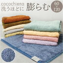 ココチエナ バスタオル 好評 洗うほどに膨らむタオル cocochiena バス タオル 中厚 へたりにくい スイッチパイル 60×120cm おしゃれ シンプ...