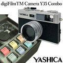 デジタルカメラ ヤシカ 好評 YASHICA デジフィルムカメラ digiFilm CAMERA Y35 Combo デジフィルム 6種 全種付き レトロ 昭和 おしゃれ かわいい ヴィンテージ感 1400万画素 電池式 単3乾電池 トイカメラ レトロカメラ