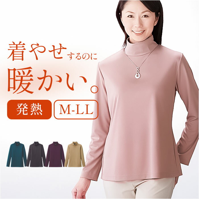 ハイネック レディース 好評 プルオーバー タートルネック カットソー 長袖 tシャツ トップス インナー ディーライズ 着やせ あったか 秋冬 薄手 春 秋 冬 防寒 暖かい 無地 シンプル きれいめ おしゃれ