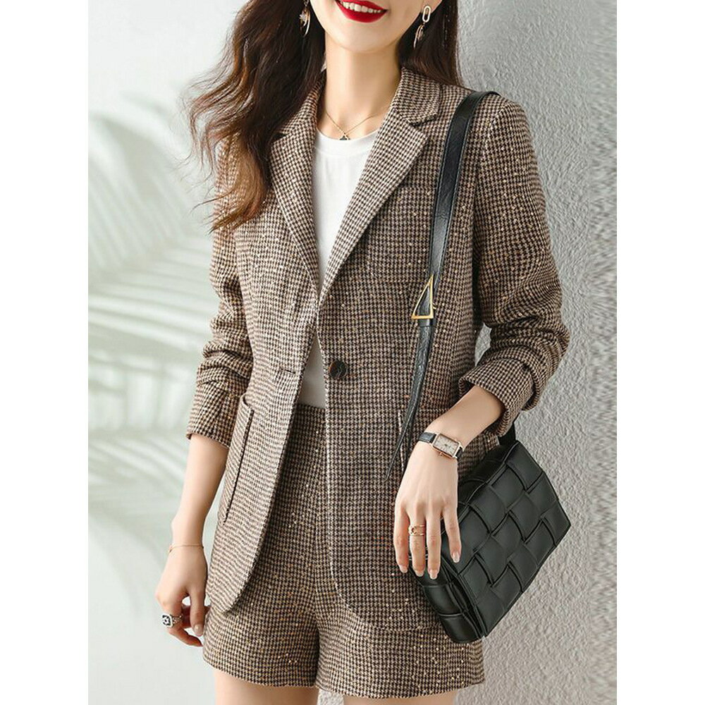 セール】グレンチェックダブルジャケット/セットアップ対応可【洗える】（テーラードジャケット）｜OPAQUE.CLIP（オペークドットクリップ）のファッション通販  - ZOZOTOWN 【新品タグ付】グレンチェック セットアップ ブラウン M