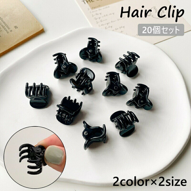 ヘアクリップ ミニバンスクリップ 20個セット レディース ヘアアクセサリー 髪留め 髪飾り ミニ 小さめ プチ ヘアアレンジ 前髪 おしゃれ かわいい