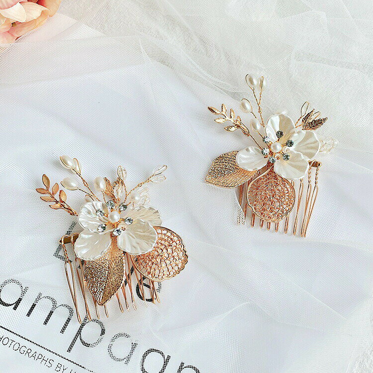 ヘアコーム レディース 女性 ヘアアクセサリー 髪飾り 髪留め かんざし 簪 フラワ...