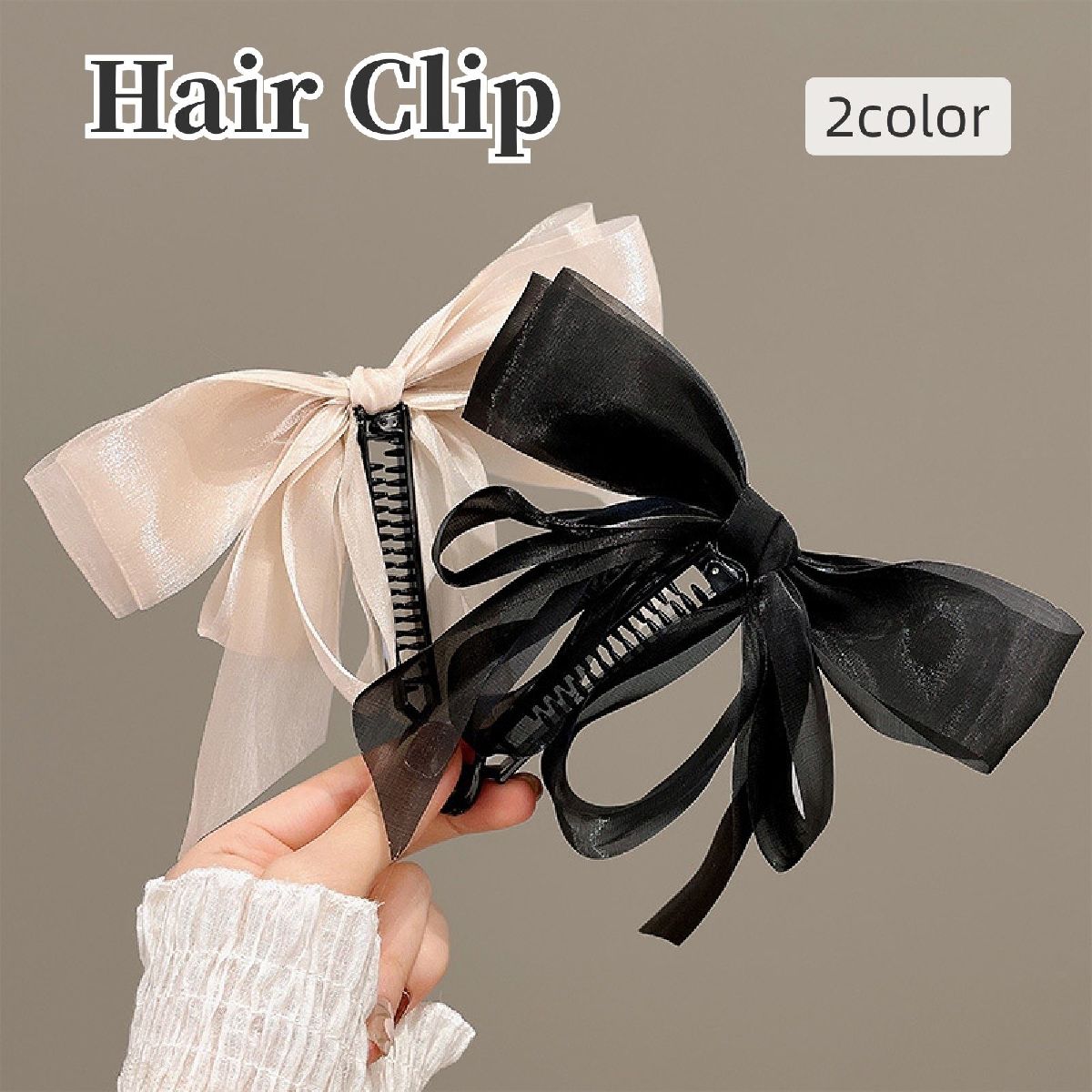 樂天商城 - ヘアクリップ バナナクリップ ヘアアクセサリー リボン 女性 レディース 婦人 ブラック まとめ髪 シンプル おしゃれ かわいい