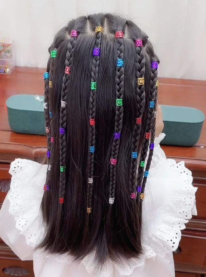 ブレイズビーズ 100個入り キッズ 子供用 女の子 ヘアアクセサリー 髪飾り ヘアア...
