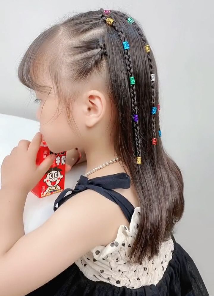 ブレイズビーズ 100個入り キッズ 子供用 女の子 ヘアアクセサリー 髪飾り ヘアア...