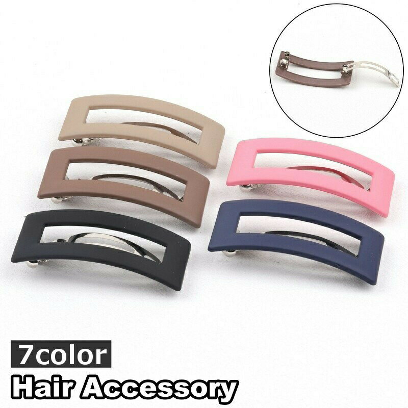 バレッタ レディース ヘアアクセサリー ヘアクリップ 髪飾り 髪留め スクエア フレ...