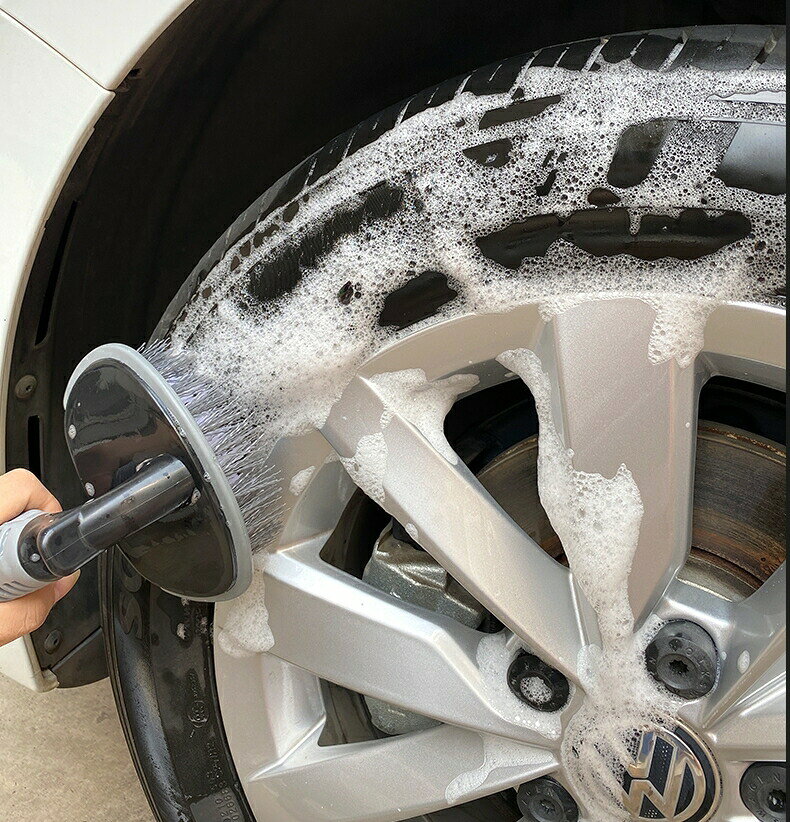 洗車ブラシ タイヤブラシ ホイールブラシ 単品 1本 T字型 柄付き タイヤ掃除 洗車...
