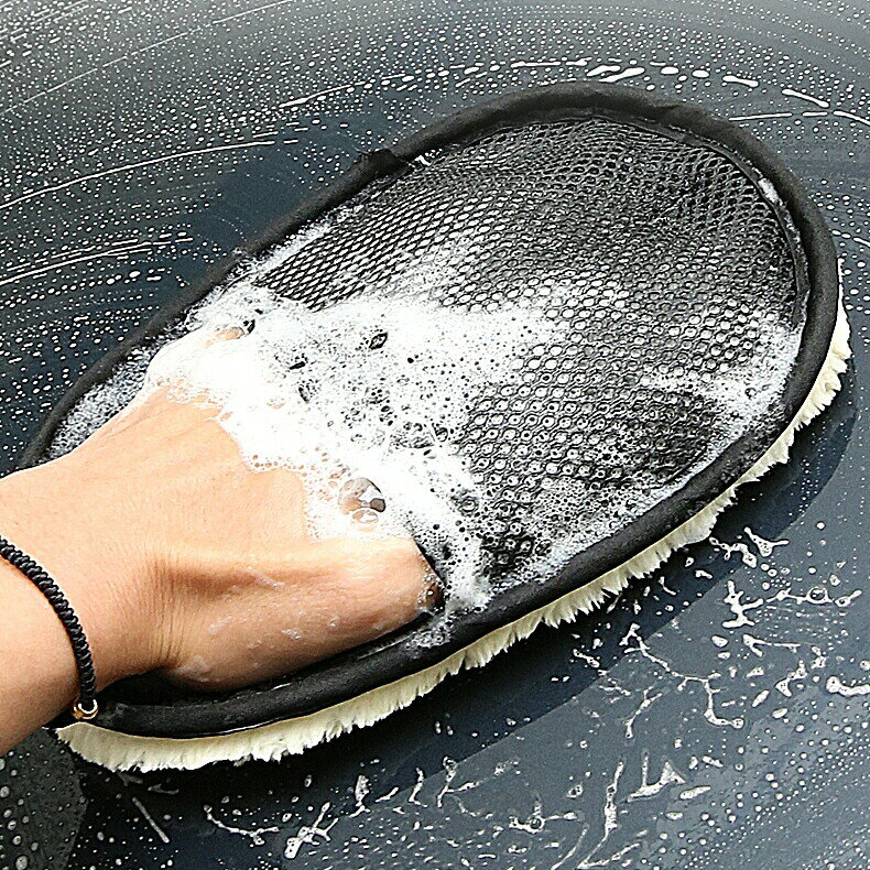 洗車グローブ 単品 片手用 手袋型 片面 両面 カー用品 ワックスがけ 車用品 メンテ...