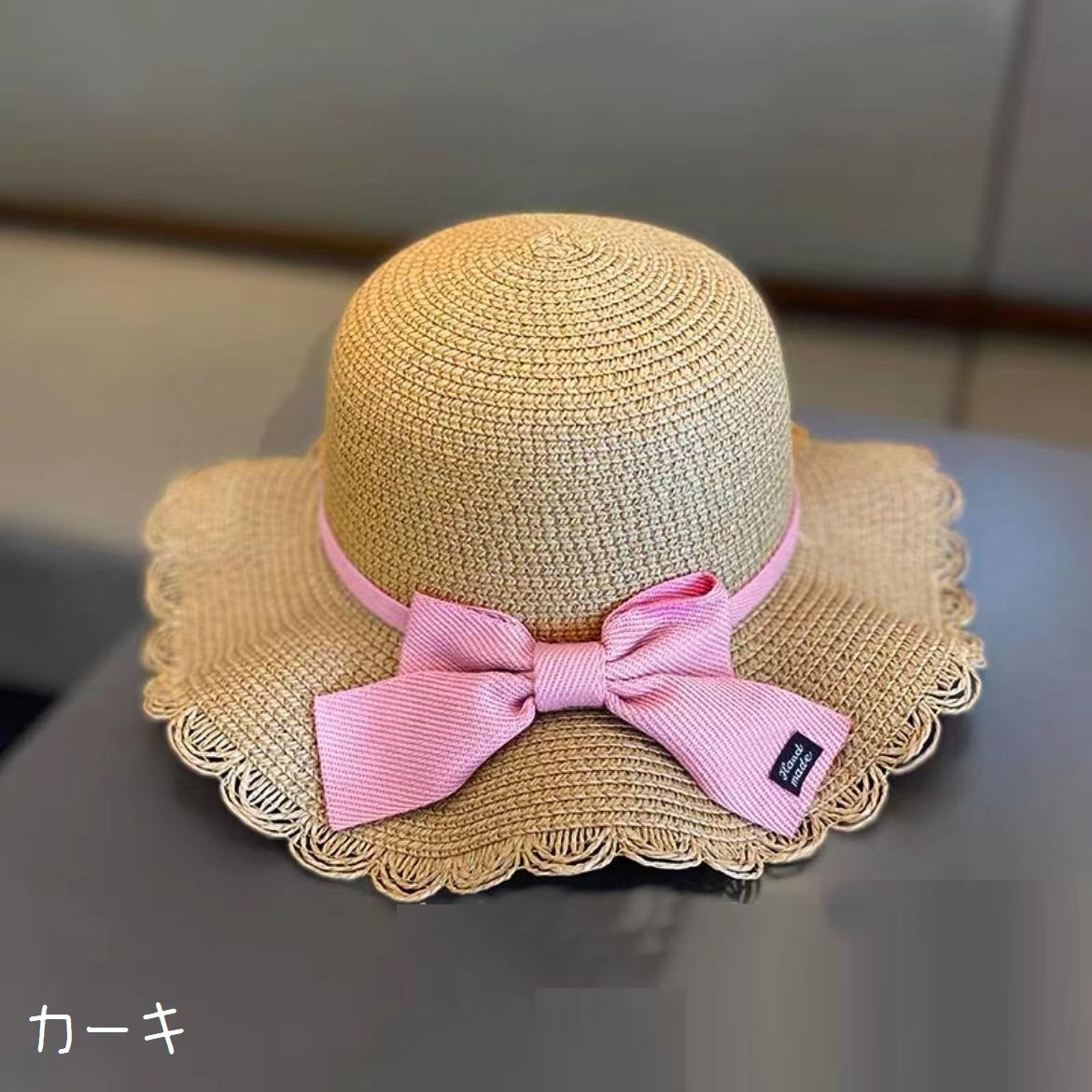 麦わら帽子 ストローハット キッズ 子供 女の子 ガールズ 帽子 ぼうし ファッショ...
