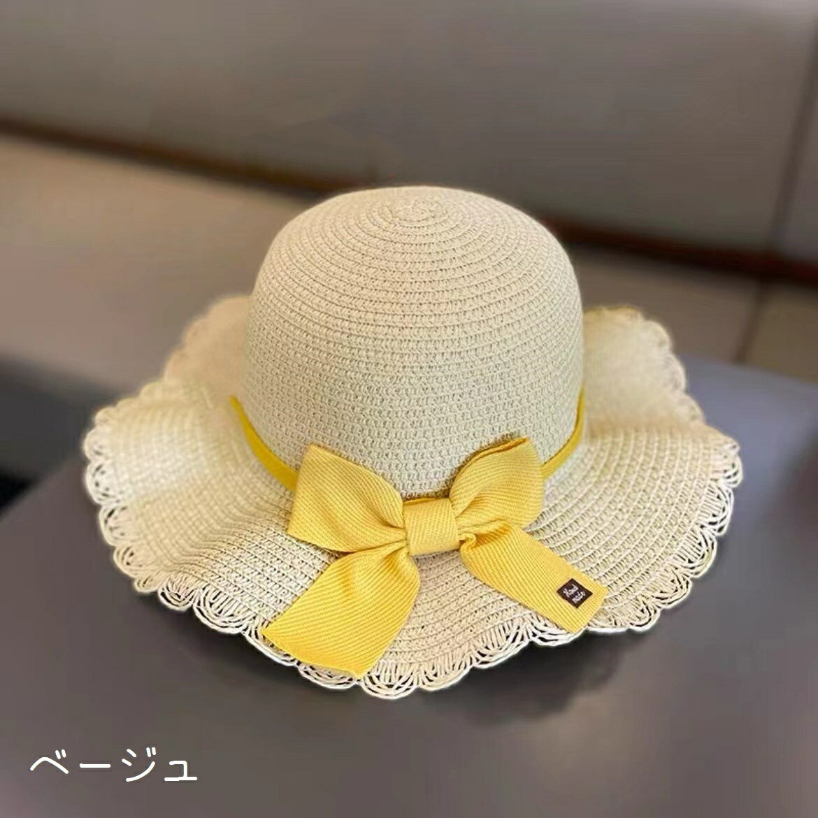 麦わら帽子 ストローハット キッズ 子供 女の子 ガールズ 帽子 ぼうし ファッショ...