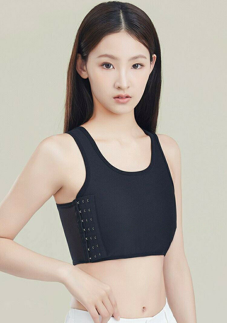 ナベシャツ 胸つぶし レディース ジュニア 胸揺れ防止 ハーフトップ さらしブラ バスト押さえ バストダウン トラシャツ 補正下着 和装 男装 通気性 無地 backyard-10393691 BACKYARD FAMILY ママタウン サンプル画像2
