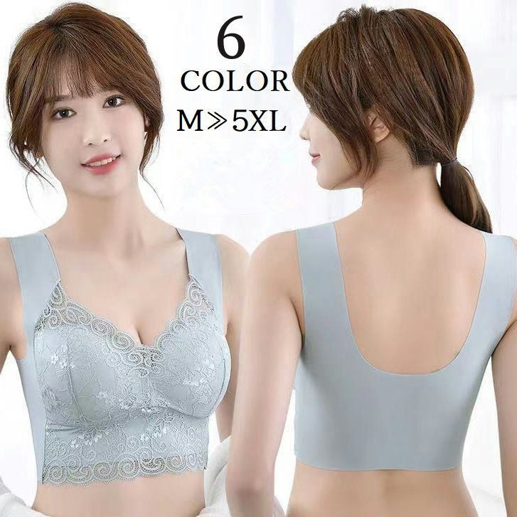 乐天商城 - ハーフトップ レディース ブラジャー ブラトップ ノンワイヤー フルカップ シームレス レース 花柄 背中見せ 脇高 脇肉 補正 通気性 下着 ランジェリー インナー ナイトブラ Vネック Uバック 薄型パッド付き 刺繍 切り替え スカラップ フラワー 響きにくい かわいい