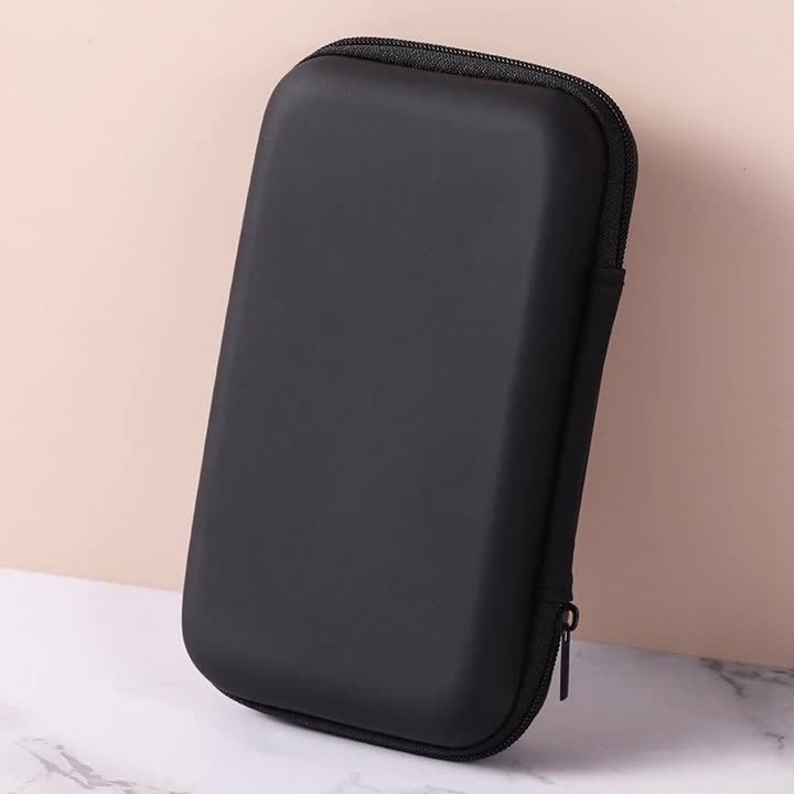ガジェットポーチ ガジェットケース モバイル収納 小物入れ イヤホンケース 充電ケーブル コード ラウンドファスナー 持ち運び ポータブル 旅行 整理 トラベルポーチ シンプル ハードケース ブラック 黒 backyard-10408970 BACKYARD FAMILY ママタウン サンプル画像3