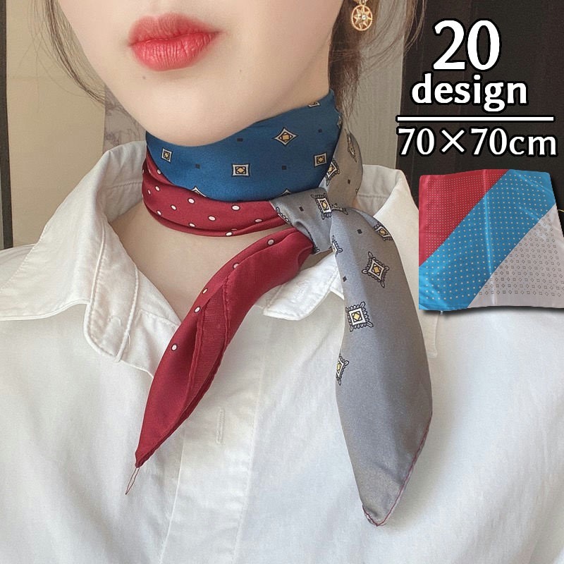 スカーフ 70×70cm レディース 女性 婦人用 ファッション小物 正方形 シフォン…
