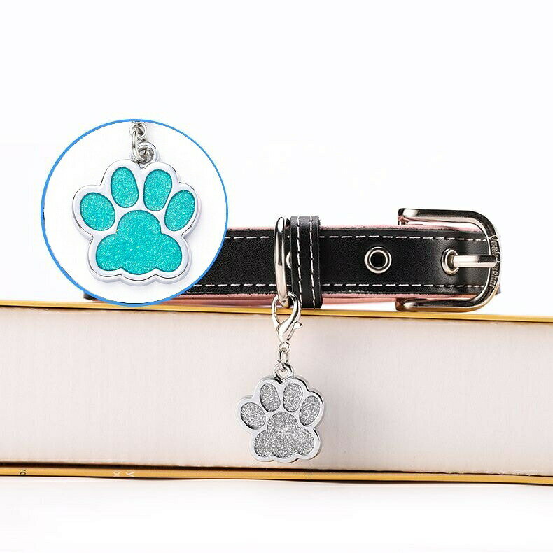 BACKYARD FAMILY ママタウンのペット用迷子札 ネームタグ 名札 ネームチャーム 犬 猫 イヌ ネコ ドックタグ ペット用品 首輪チャーム 首輪アクセサリー 肉球型 キーホルダー｜アングル3