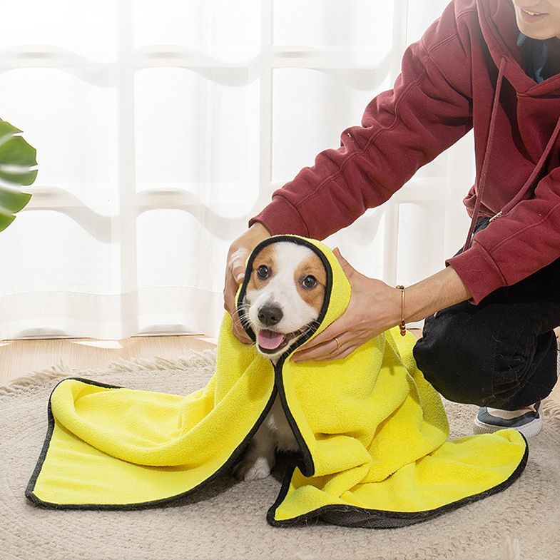 バスタオル ペット用 S／Mサイズ 犬 猫 大判 厚手 吸水 速乾 バスローブ 体拭き 足...