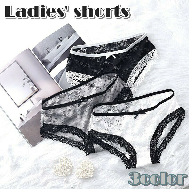乐天商城 - スタンダードショーツ ヒップパンガー ショーツ パンツ パンティ 下着 レディース 女性 インナー バックレース ローウエスト シースルー 花 フラワー 総レース リボン カラバリ豊富 浅履き シンプル セクシー 上品 華やか 通気性 XL
