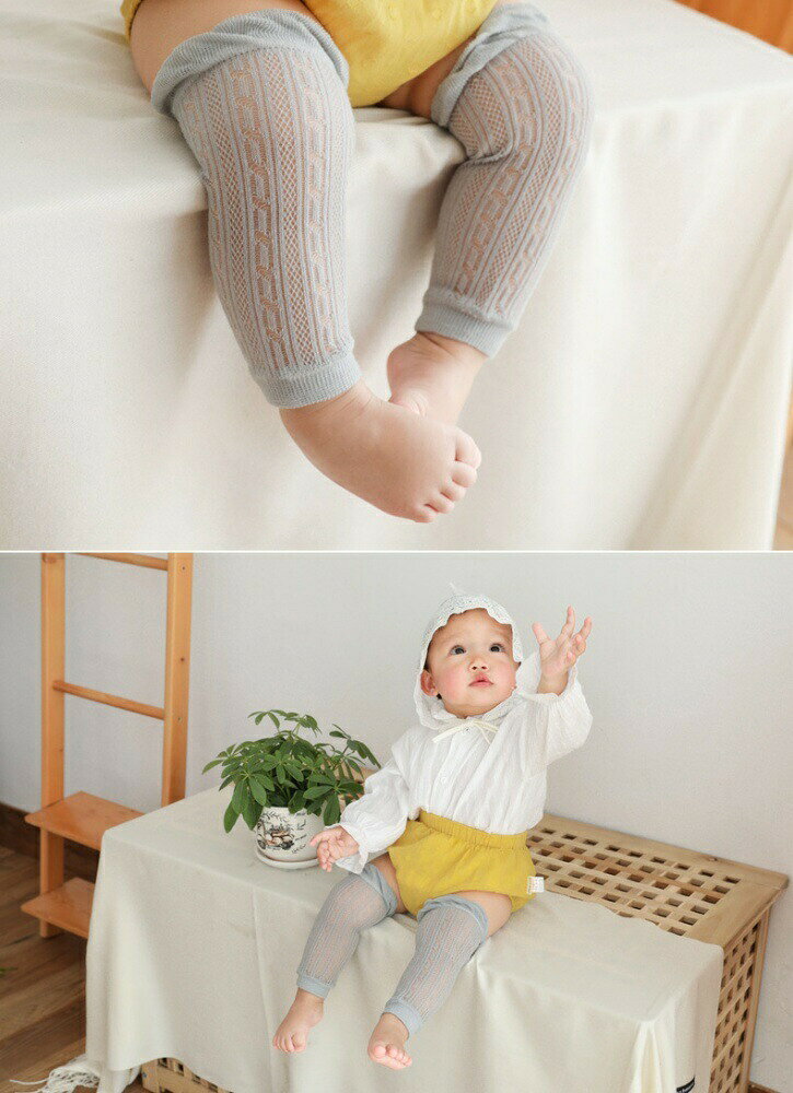 BACKYARD FAMILY ママタウンのレッグウォーマー ベビー 赤ちゃん 新生児 乳児 キッズ 女の子 レッグウェア メッシュ 通気性 肌着 紫外線対策 冷房対策 膝保護 可愛い 出産祝い プレゼント 贈り物 女児 子供用｜アングル3