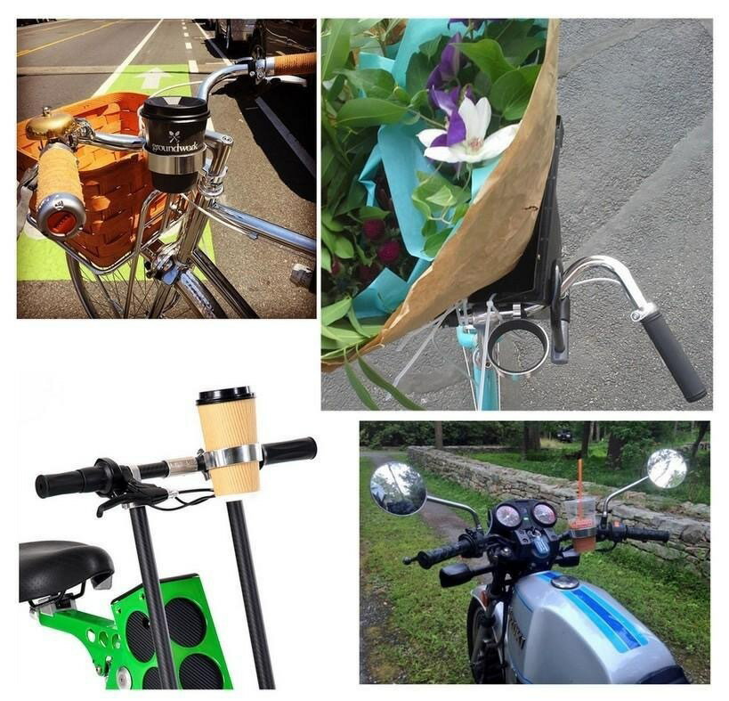 ドリンクホルダー カップホルダー 単品 1個 自転車 ハンドル取り付け 飲み物 取付...