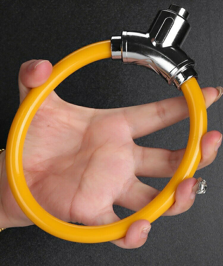 自転車用 ワイヤーロック カギ式 予備鍵付き リング 施錠 ロック 自転車 マウンテ...
