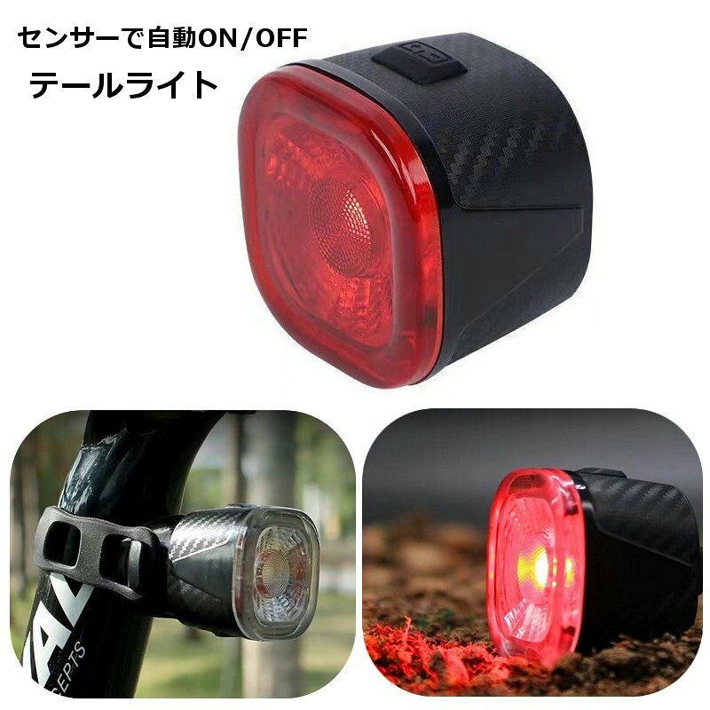 夜間や暗い場所での安全対策に！USB充電式の自転車用テールライトです。振動を感じると自動点灯、30秒静止状態で自動消灯されるセンサーライトタイプです。サイドレール、シートポストのどちらにも取り付けOKです。 【サイズについて】画像をご参照ください。 【カラーについて】生産ロットにより柄の出方や色の濃淡が異なる場合がございます。お使いのモニターや撮影時の光の加減などにより画像と実際の商品のカラーが異なる場合もございます。予告なしにカラーやデザインなどの変更がある場合もございます。 【素材について】ABS樹脂ポリカーボネート（PC）