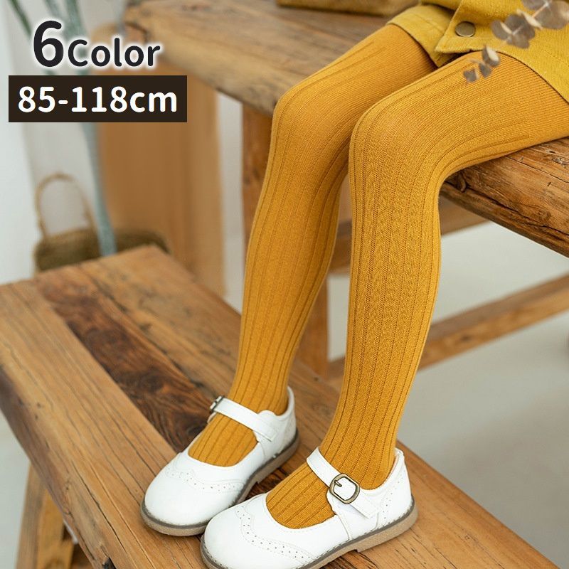 Tights - タイツ キッズ ベビー 子供用 レッグウェア リブ シンプル カジュアル かわいい ヘビロテ 女の子 男の子 子ども用 こども用