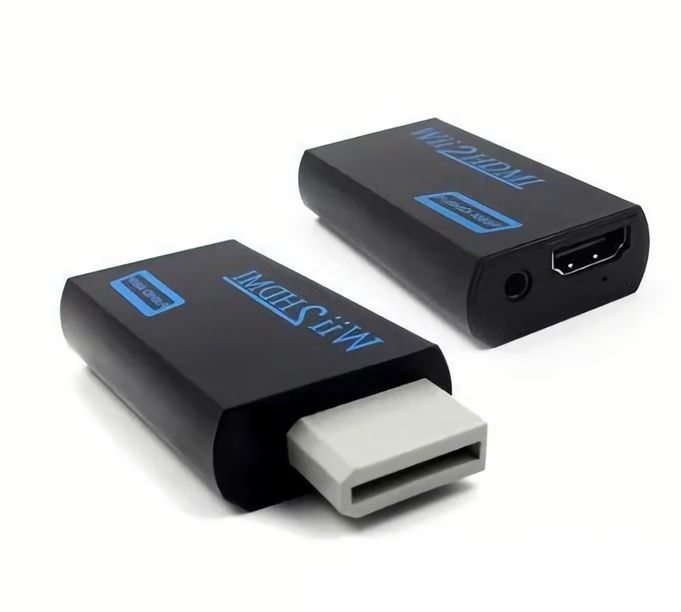 BACKYARD FAMILY ママタウンのWii to HDMI 変換アダプタ コンバーター 3.5mmオーディオ HDMI接続でWiiを720p/1080pに変換出力｜アングル2