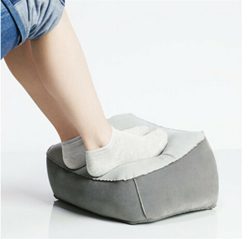 フットレスト 足置き 足枕 エアークッション 空気式 足乗せ オットマン 持ち運び ...
