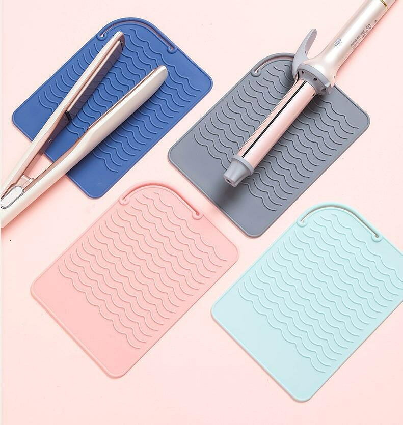 ヘアアイロン用耐熱マット シリコン製 シリコンマット ストレートアイロン 持ち運...