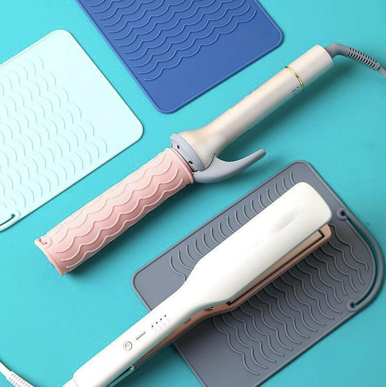 ヘアアイロンマット カバー 2in1 2WAY シリコン 耐熱 収納ケース 収納ポーチ 焦げ...
