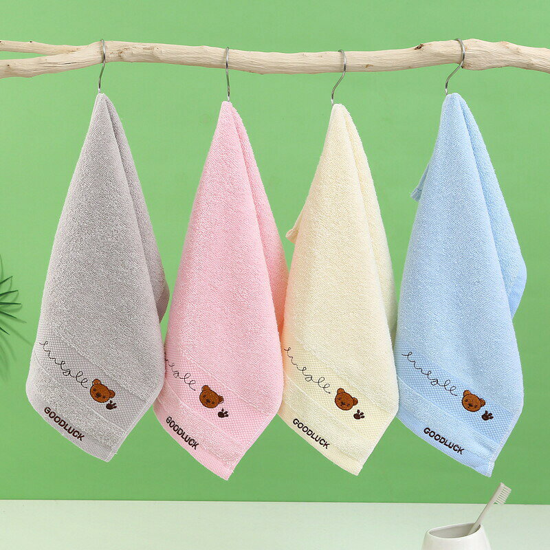 BACKYARD FAMILY ママタウンのフェイスタオル タオル 単品 キッズ 子ども 子供用タオル 洗面タオル 洗顔 顔拭き 男の子 女の子 クマ ワンポイント かわいい カラバリ豊富｜アングル2
