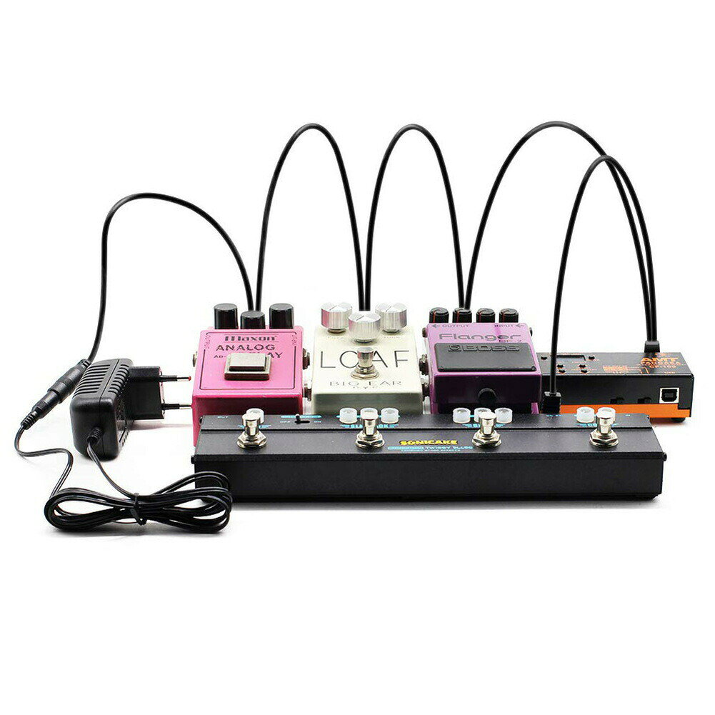 BACKYARD FAMILY ママタウンのデイジーチェーンケーブル 8way 9V ギターペダル用 8ウェイ エフェクトペダルアクセサリー アダプタープラグ電源コード｜アングル2