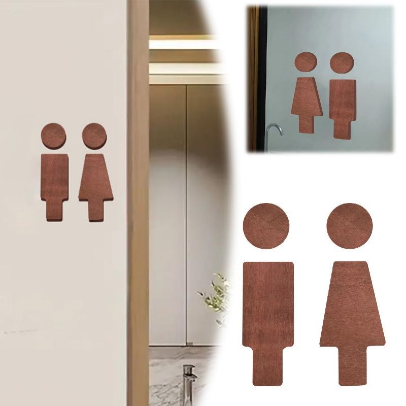 トイレサインプレート トイレプレート トイレマーク サインボード ドアプレート 男女 レディース メンズ マーク シール 軽量 シンプル backyard-10417780 BACKYARD FAMILY ママタウン サンプル画像2