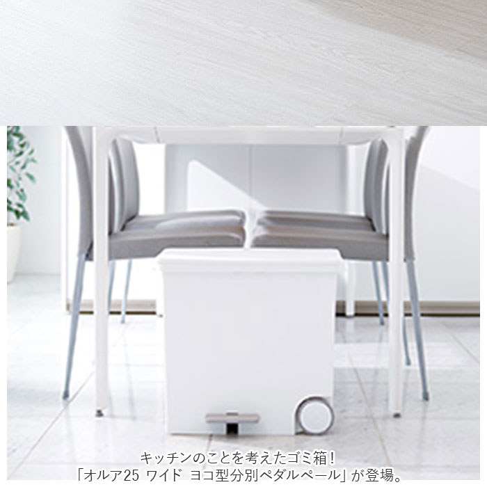キッチン ゴミ箱 ペダル 25L 通販 ごみ箱 スリム 分別 ペダル式ゴミ箱 低く開く ダストボックス 横型 ヨコ型 おしゃれ 蓋つき ふた付き 分別ゴミ箱 分別ごみ箱 ライクイット like-it ora25 オルア25 LBD-11 キッチン用ごみ箱 プラスチック製 分別用 インテリア backyard-10028096 BACKYARD FAMILY ママタウン サンプル画像2